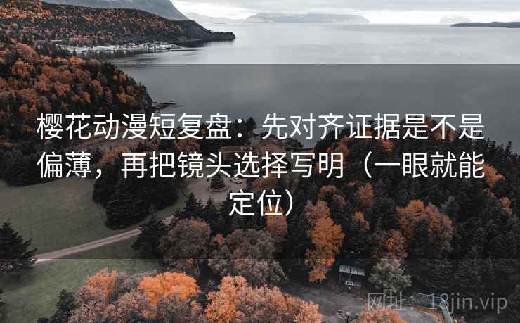 樱花动漫短复盘：先对齐证据是不是偏薄，再把镜头选择写明（一眼就能定位）